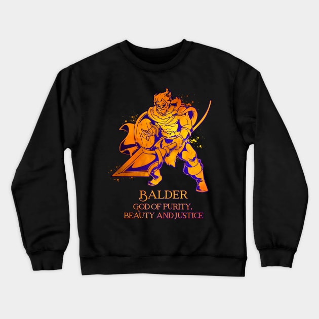 Viking God Balder Crewneck Sweatshirt by Modern Medieval Design